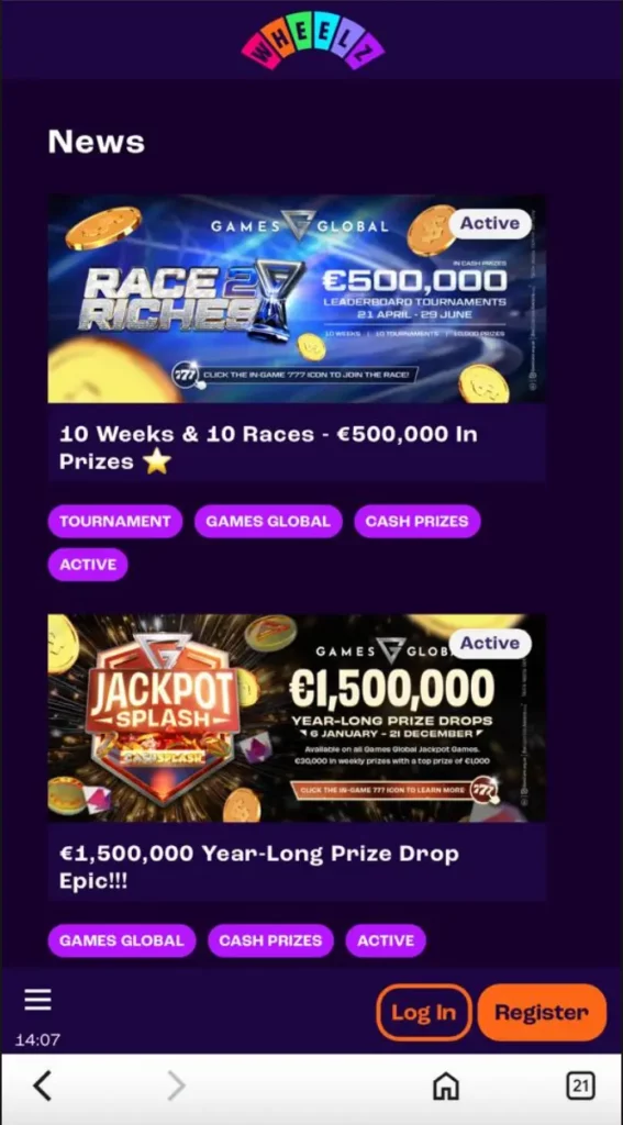 Casino New Zealand mobile browser version showing slots and login access on iPhone and Android devices.